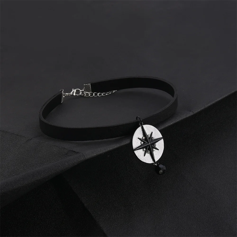 Punk Wolf Head Badge Pendant Classic Game Wild Hunt Same Leather Necklace Cosplay Jewelry Wholesale