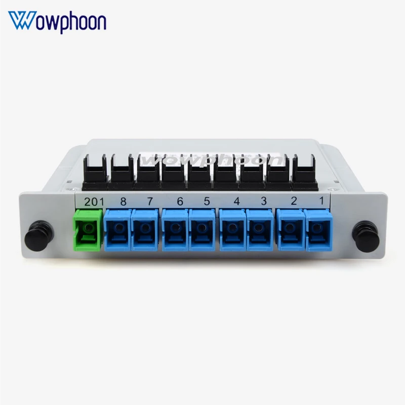 Customized Optical Splitter, PLC Card, FTTH, FTTH, Grade Fiber Optic, SC Square Port, 1x8, New