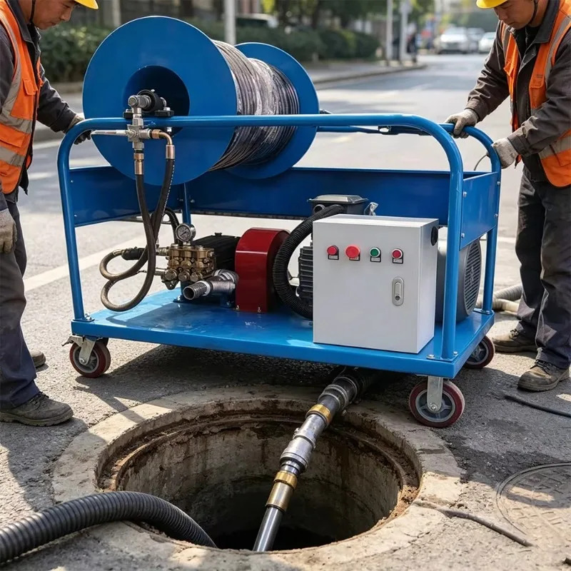 Heavy Duty Diesel Pipe Dredging Machine Commercial Drain Cleaning Equipment for Factory Sewage Duct