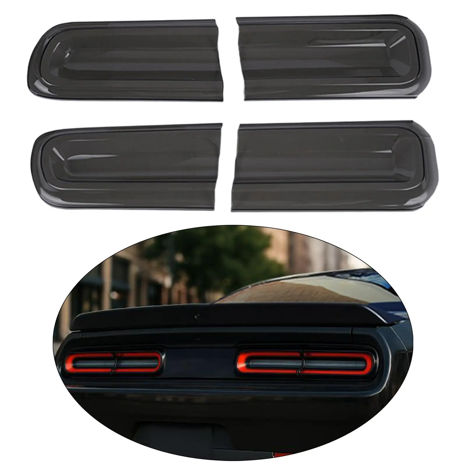 

2 Pieces Taillights Protection Cover Direct Replace Fittings Sturdy Cars Multifunction Modification Rear Turn Signal Light Cover
