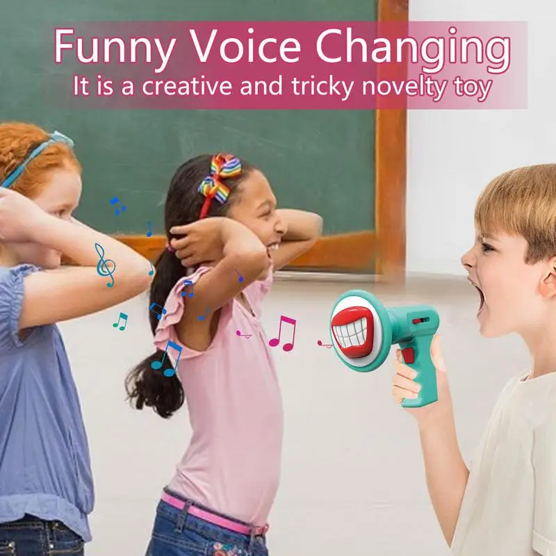 Voice Changer megafono megafono elettrico Roleplay Prank Prop modulatore vocale microfono portatile con 6 diversi giocattoli sonori per bambini