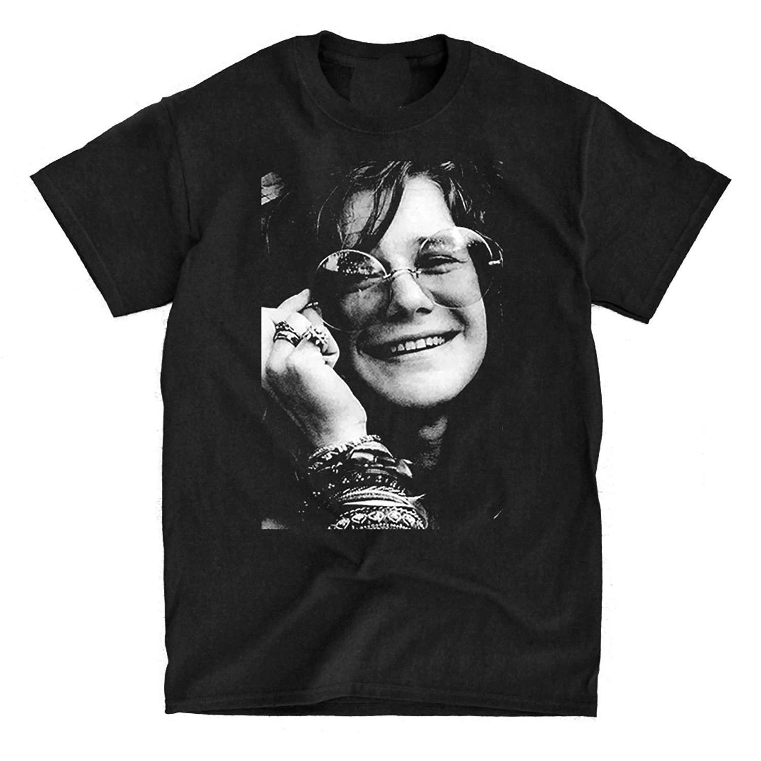 Janis Joplin Glasses Premium casual T-Shirt. Cotton Short Sleeve O-Neck Mens T Shirt New S-3XL