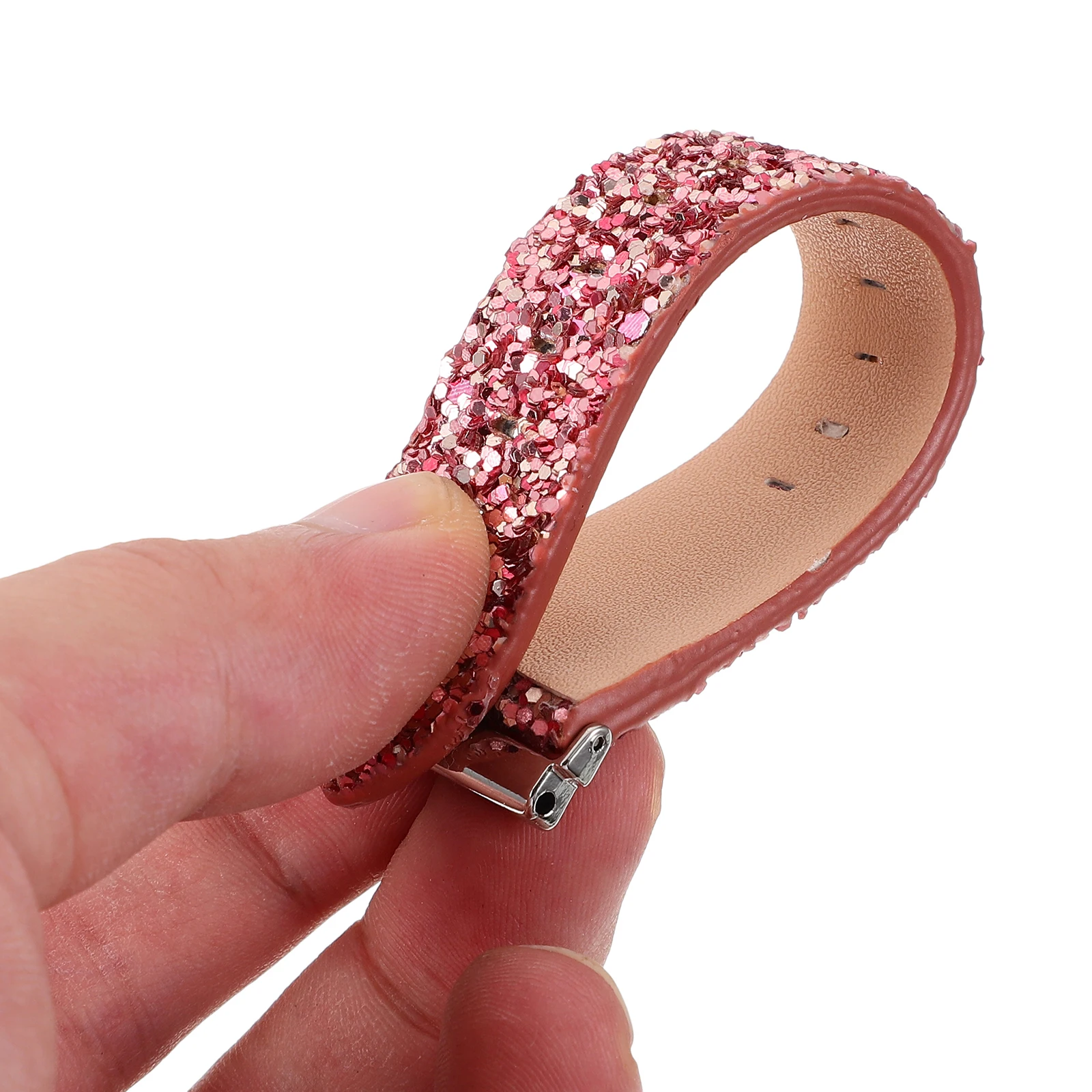 

Glitter Watch Strap Women Black Watches for Wrist Straps Wristband PU Bracelet Breathable Man