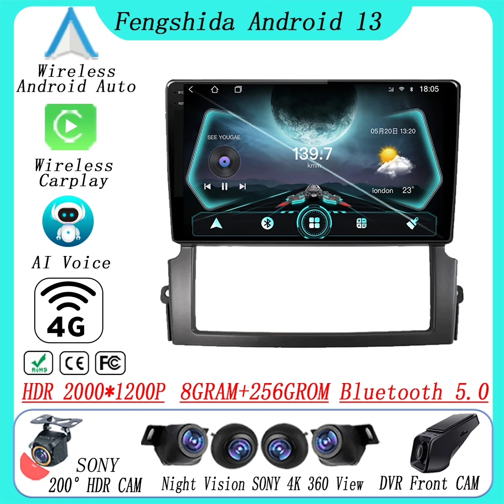 

Android Auto For Kia Sorento BL 2002 - 2011 Car Screen Multimedia Autoradio Navigation GPS Stereo Radio Video player QLED WIFI