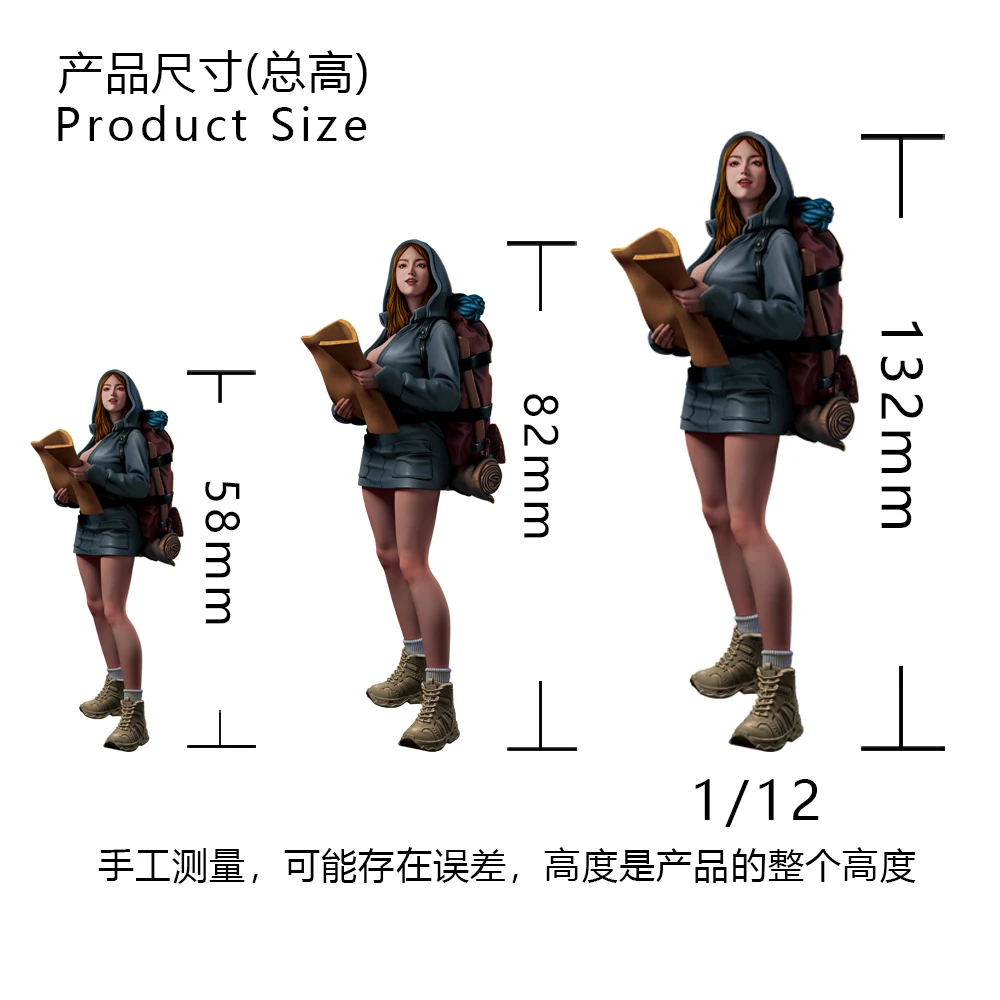 OceanCosmos miniatures, Original, Mountain climbing girl, hunter, Sexy Girl, Resin unpainted Model kit figure GK