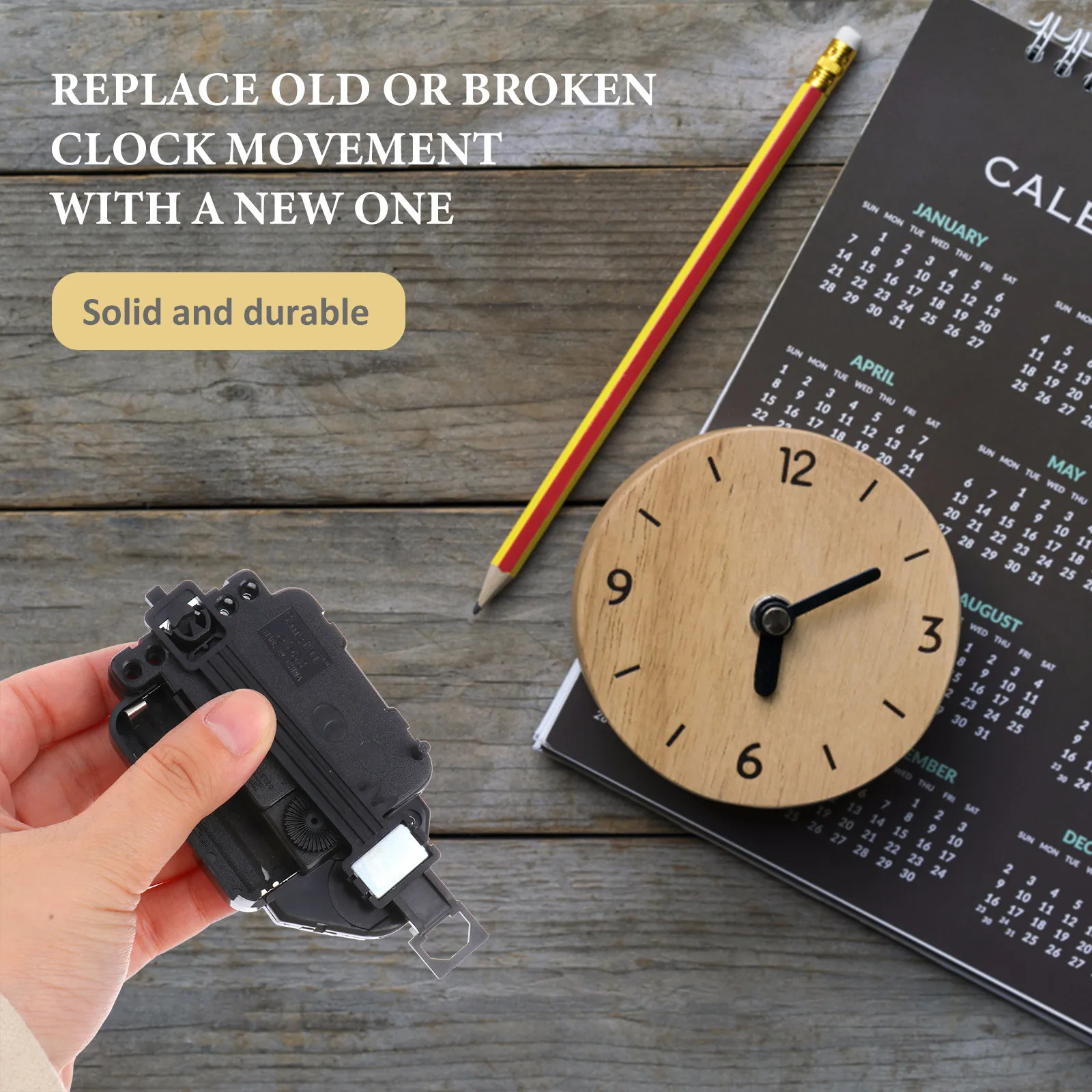 Silent Pendulum Clock Movement Replacement Black Sweeping Drive Unit Battery Operated Clock Mechanism Replacement Parts