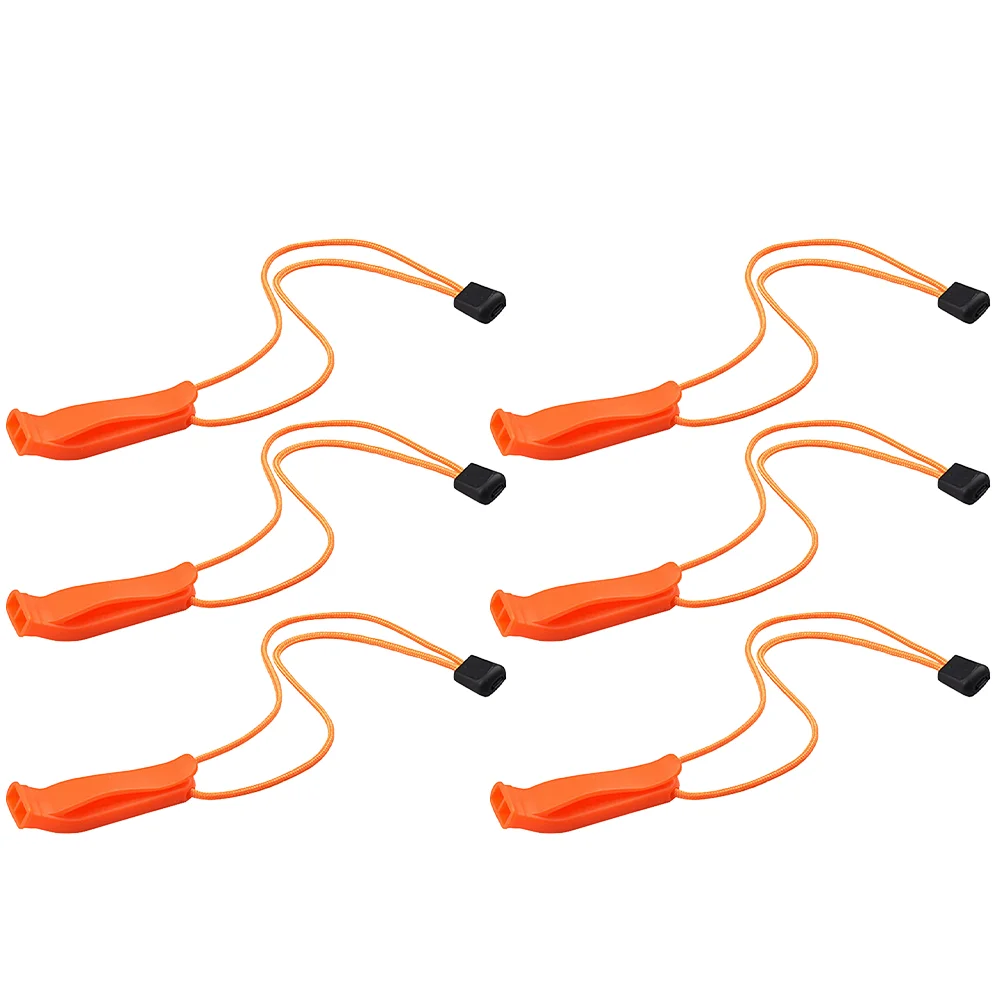 Loud Crisp Sound Whistles Survival Sports Accessory Outdoor Orange Pp Plastic First Aid