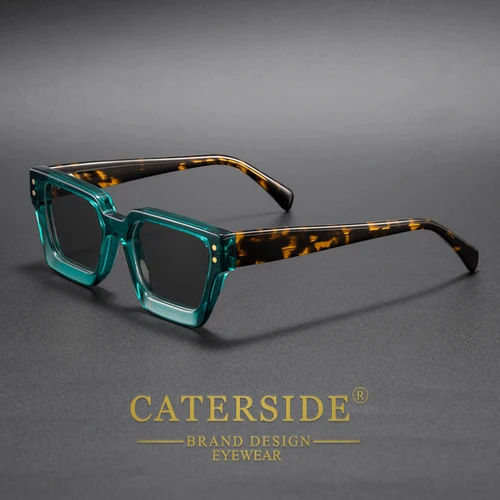 CATERSIDE, gafas de sol polarizadas Vintage para hombre, montura de acetato, gafas de sol de alta calidad, diseño de marca, gafas de conducción para fiesta para mujer