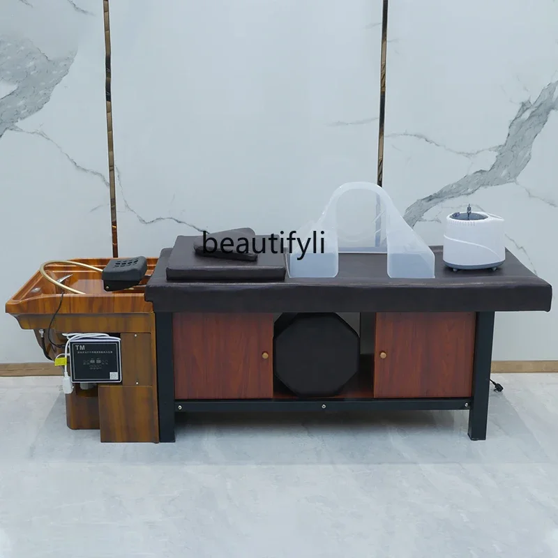 Thai Hairdressing Shampoo Chair Hair Salon Massage Water Circulation Traditional Chinese Medicine Fumigation Head Therapy Bed