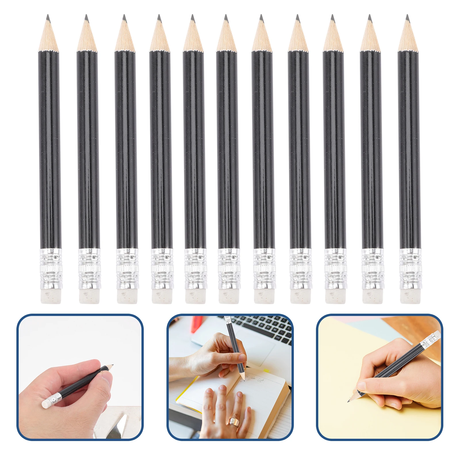 

24 Pcs Mini Black Eraser Pencils For Bridal Shower for Students Kids Drawing Pencils For Kids Writing Smooth Ideal Gifts