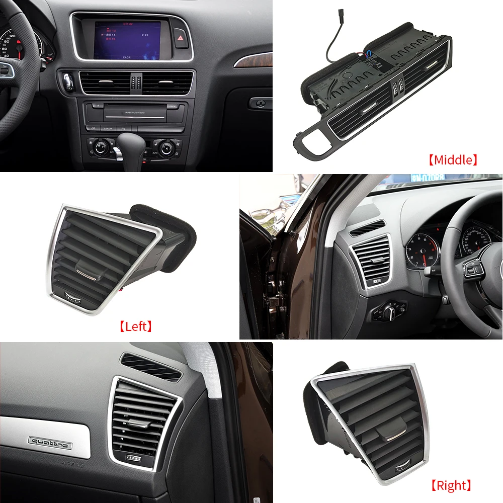 Car Front Air Conditioning Outlet Center Armrest Air Vent Assembly For Audi Q5 2009-2017 8R1820901 8R1820902 8R1820951