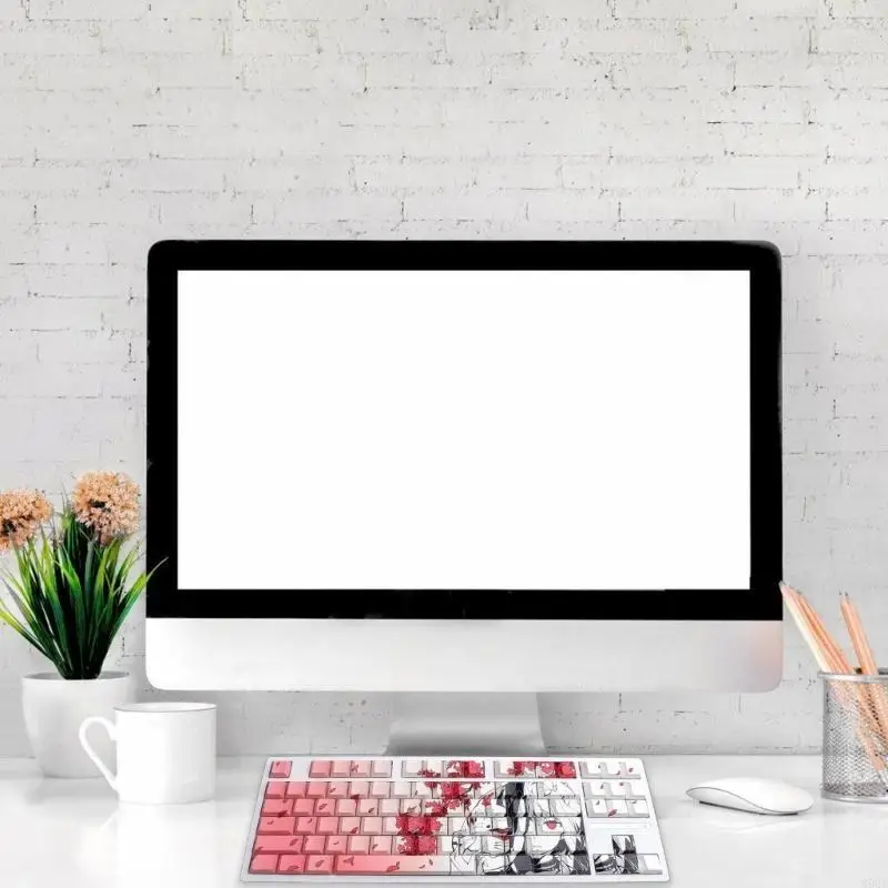 

896F 136 клавиш с боковым принтом, колпачки для клавиш, цветная аниме-девушка, тема, колпачки для клавиш с боковым принтом для и