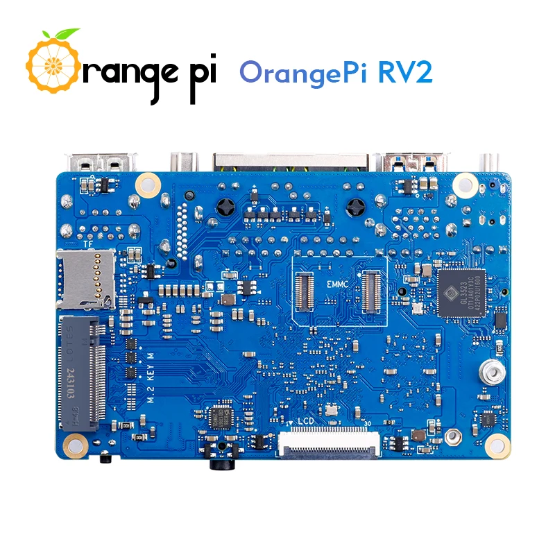 Orange Pi RV2 4GB RAM RISC-V AI لوحة كمبيوتر واحدة 2 TOPS NPU WiFi + BT5.0 جيجابت إيثرنت SBC M2 NVMe SSD مجلس التنمية #3