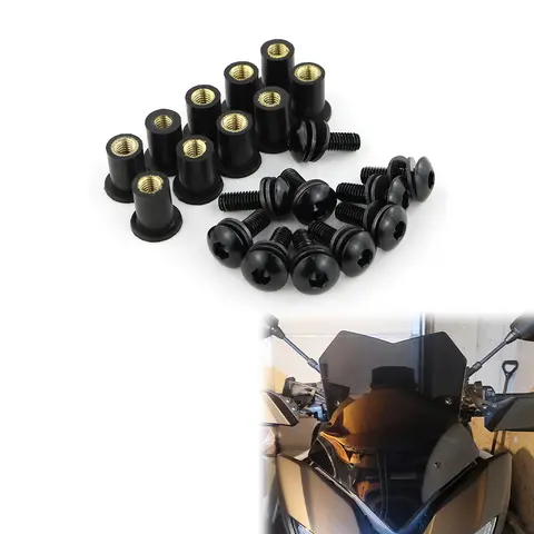 M5 Windshield Wind Deflectors Bolts For Yamaha YZF R25 R3 YZF-R1 R1 R125 YZF-R6 R6 YZF600R YZF750R YZF1000 THUNDERACE YZF1000R