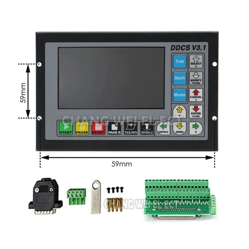 Kontroler Cnc 3/4 osi Offline Ddcsv3.1 System kontroli ruchu 500Khz zamiast Mach3 Usb i Ddcsv2.1 Koło zamachowe Mpg