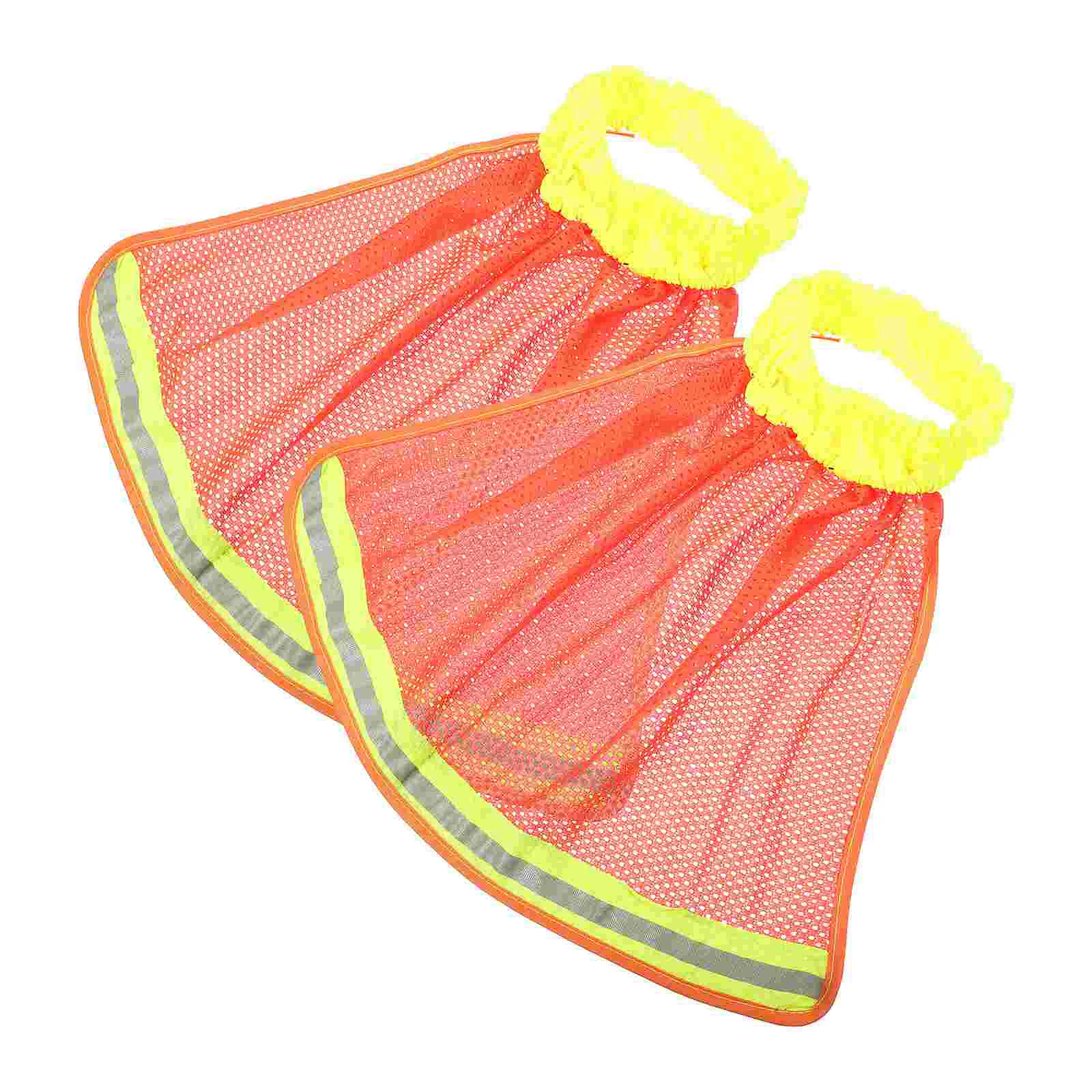 Safety Cover Hard Hat Neck Drape Sun Shade Reflective Cap Orange Net Curtain
