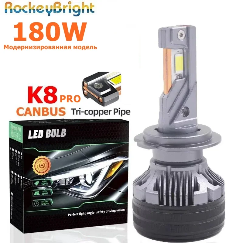 K8 pro 180W H7 LED Bulb for Car Headlight Kit Fog Light H7 H11 H1 9005 H4 Canbus Turbo Led Light LED Lamp