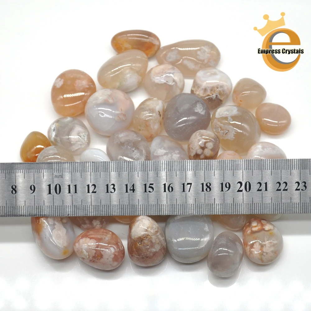 Natural Blossom Agate Crystal Tumbled Bulk Healing Mineral Specime Gemstones Gem Raw Aquarium Decoration Gift