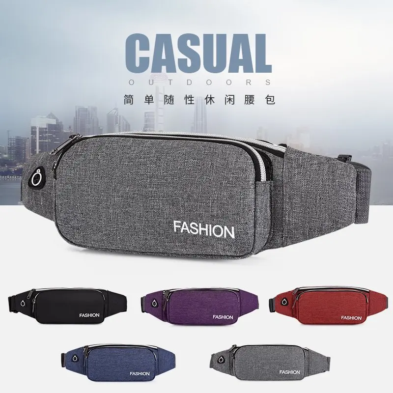 Oxford Cloth Men's Chest Bags New Multifunctional Red Blue Purple Sports Chest Bag Purse Multi-compartment Waist Bag Unisex