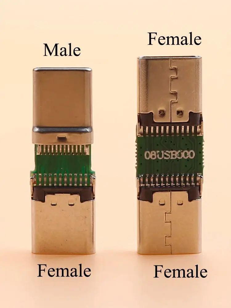 Connecteur USB Type C 24 broches, prise mâle vers prise femelle, rallonge, ligne de test, adaptateur DIY, 1/2/5 pièces