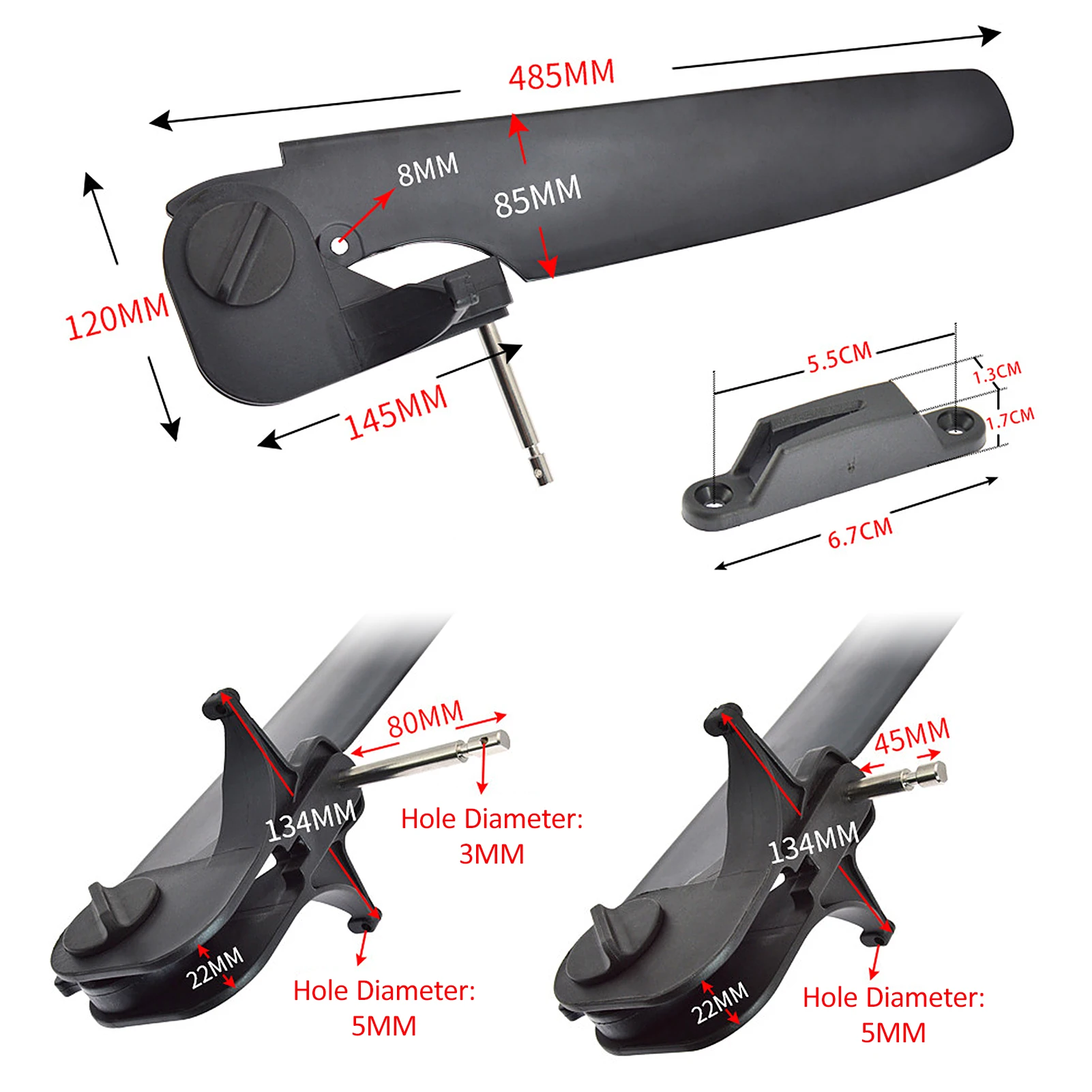 Kayak Tail Rudder Steering System Control Kit for Direction Control