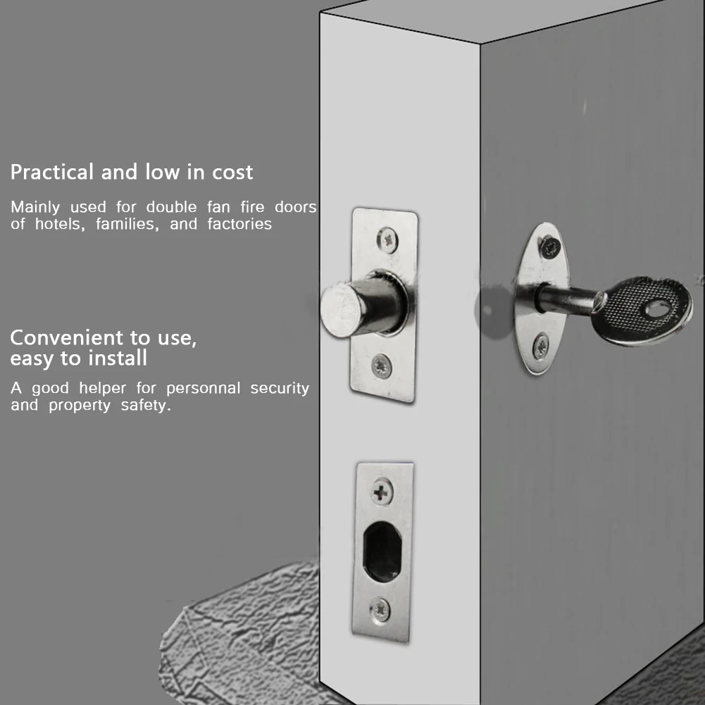 Escape Aisle Lock Iron Hardware Pipe Tube Well Invisible Lock for Fireproof Door Escape Aisle Invisible Lock for Fireproof Door