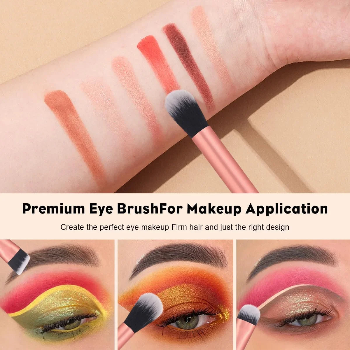 Set di pennelli per trucco professionale da 16 pezzi, ombretto sintetico premium, fondotinta modellante, impostazione per evidenziare, miscelazione di eyeliner in polvere