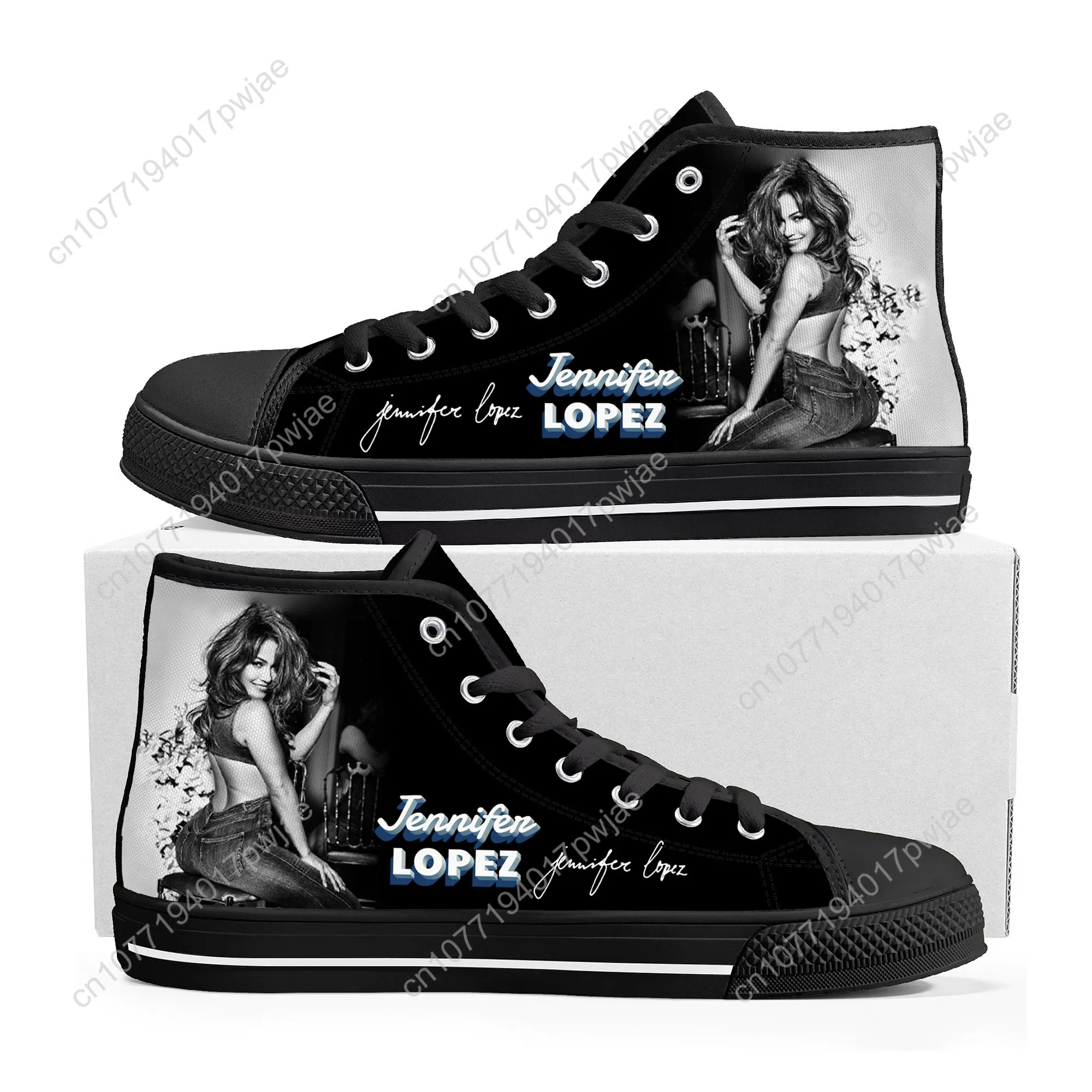 جنيفر لوبيز الهيب هوب المغني عالية أعلى أحذية رياضية رجل إمرأة خفيفة الوزن قماش حذاء رياضة غانا المشي لمسافات طويلة أحذية مخصصة غير رسمية #2