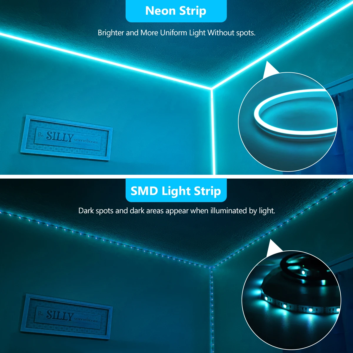 1M 2M 3M 5M RGB Neon LED Strip Light Bluetooth/IR Remote Control 5V Smart USB Silica Gel Tube LED Neon Light Room Decor Lamp