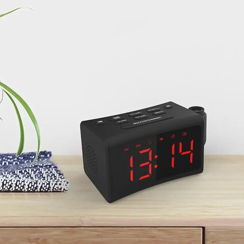 X6HC Led Snooze Alarm Clock FM Radio USB Projection Digital Clock Timer Clocks