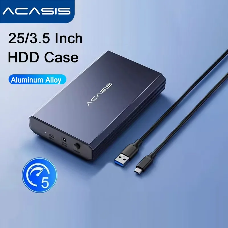 ACASIS 2.5/3.5 Inch HDD Case SATA to USB 3.0 Adapter External Hard Drive Enclosure for 2.5" 3.5" HDD SSD Disk HDD Case for Pc