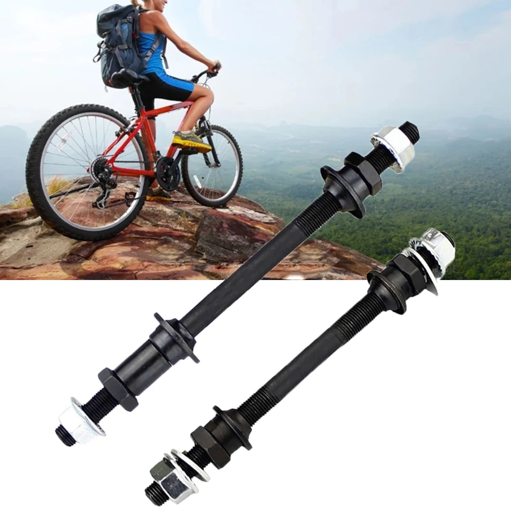 150mm 180mm Mountain Bike MTB Front Rear Axle Bike Spindle Bike Solid Shaft Bicycle Wheel Hub Axle Front Back Axles