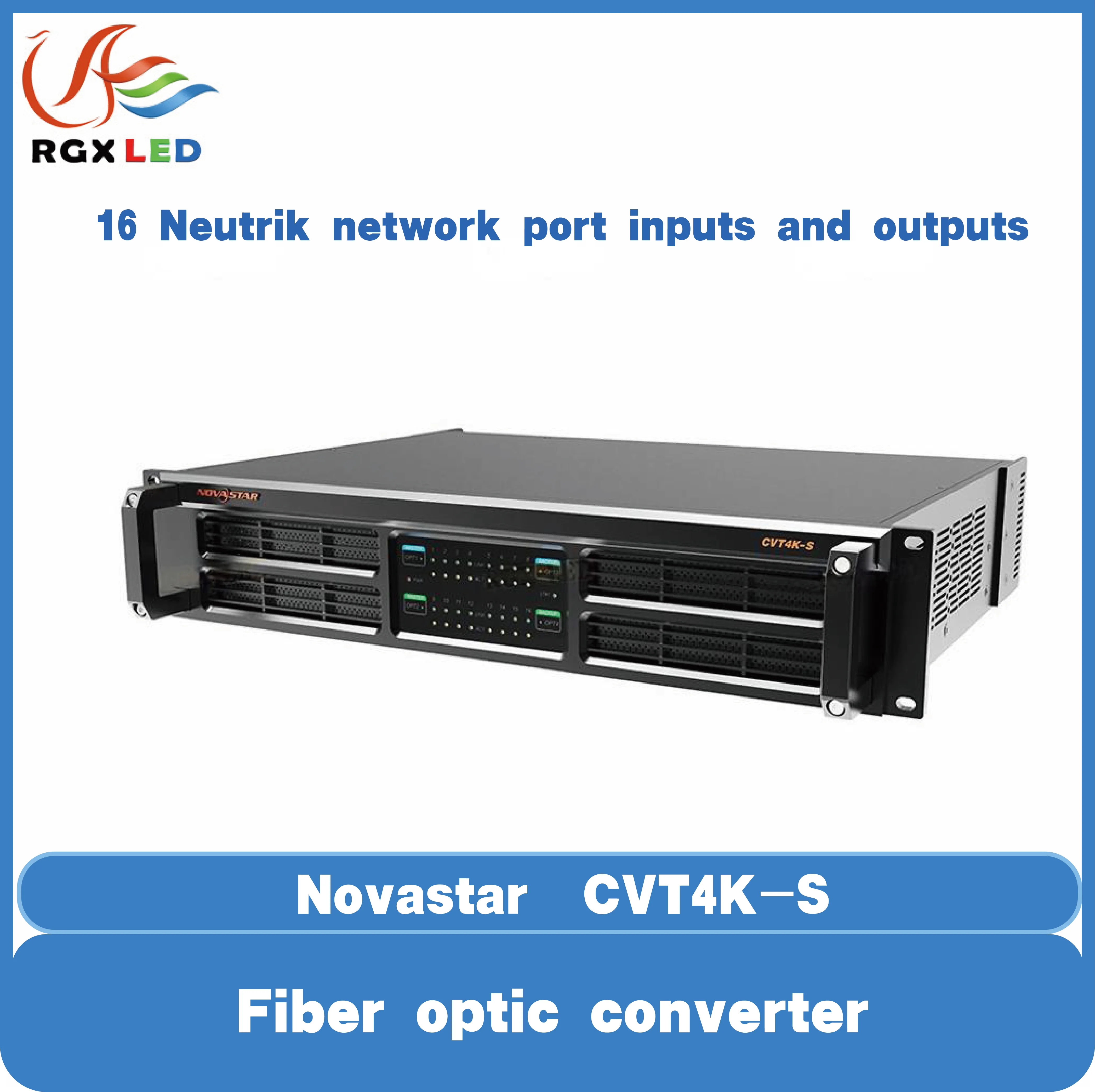 Novastar CVT4K-S Fiber converter 16 Neutrik network port input and output four LC single-mode dual-core fiber ports