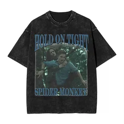 Hold On Tight Spider Monkey T-Shirts Edward Cullen Top Tees Summer Vintage Short Sleeve T-Shirt O-Neck Hip Hop Casual Tshirt Hot