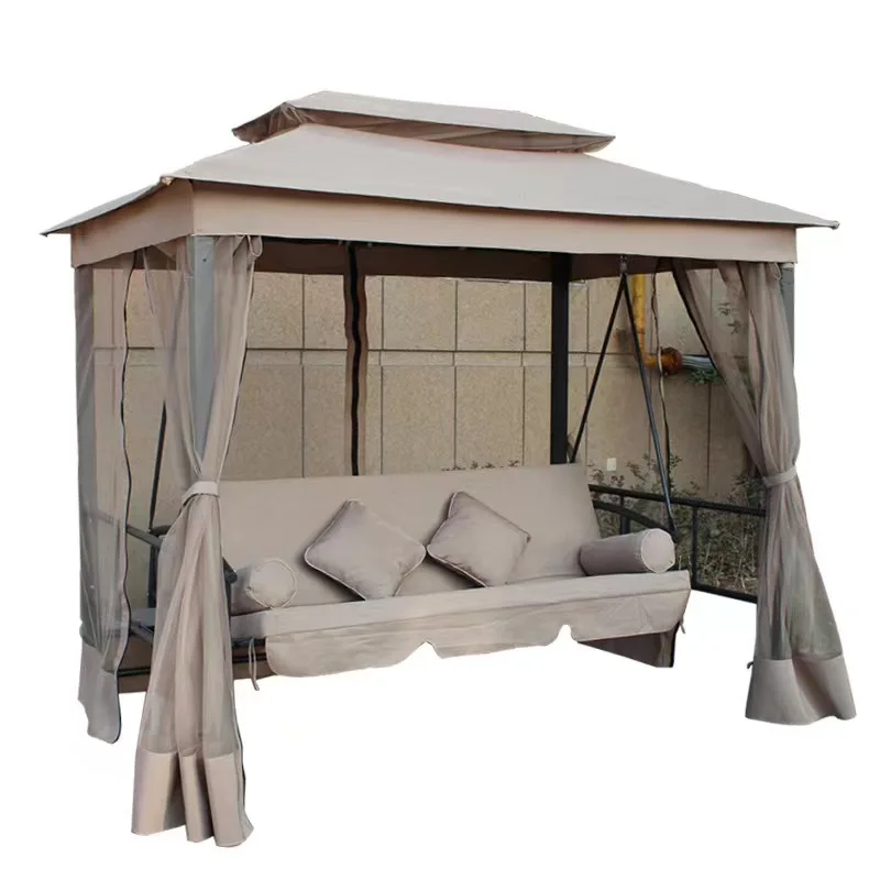 Columpio colgante para Patio con dosel, sofá cama para exteriores, pabellón de jardín, Gazebo, tienda columpio