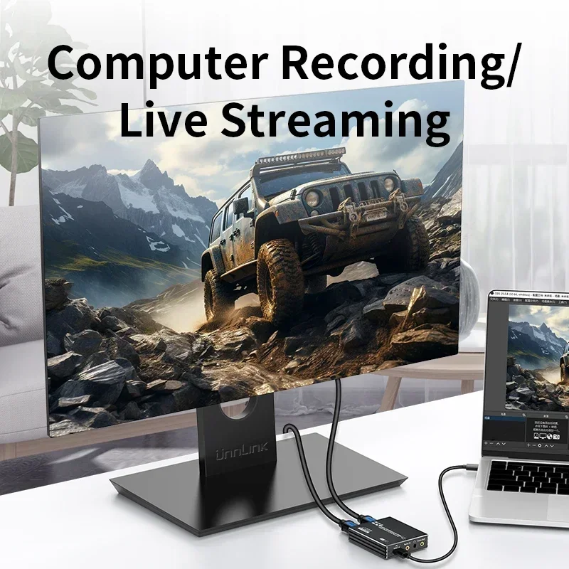 Unnlink 4K HDMI Video Capture Card Loop Out for Game Recording Live Streaming 1080P 60Hz Grabber for PS4/5 Switch