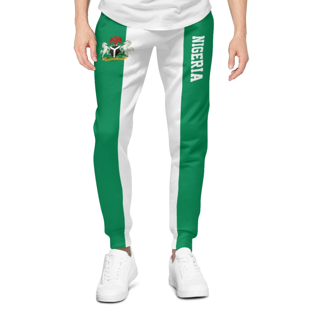 Mens Sweatpants Nigeria Flag Nigerian Pants with Pockets Joggers Soccer Football Multifunction Sports Sweat With Drawstring