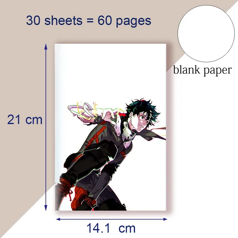 Anime Mijn Held Academia A5 Notitieboekje Boekje Geen Held Academia Notitieblok Voor Het Schrijven Van Schilderdagboek Cosplay # X56