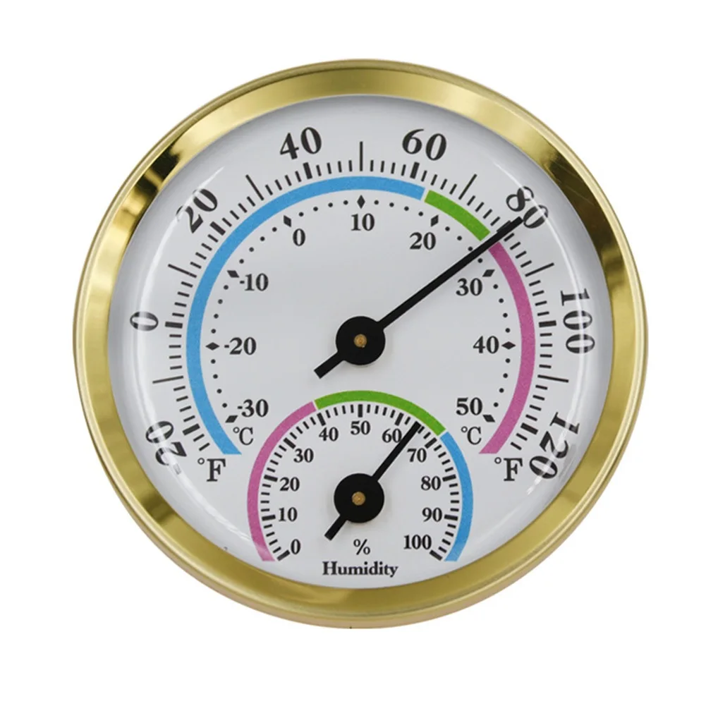 Sleek Wall Mounted Thermometer Hygrometer Made from Aluminum for Precise Temperature and Humidity Measurements