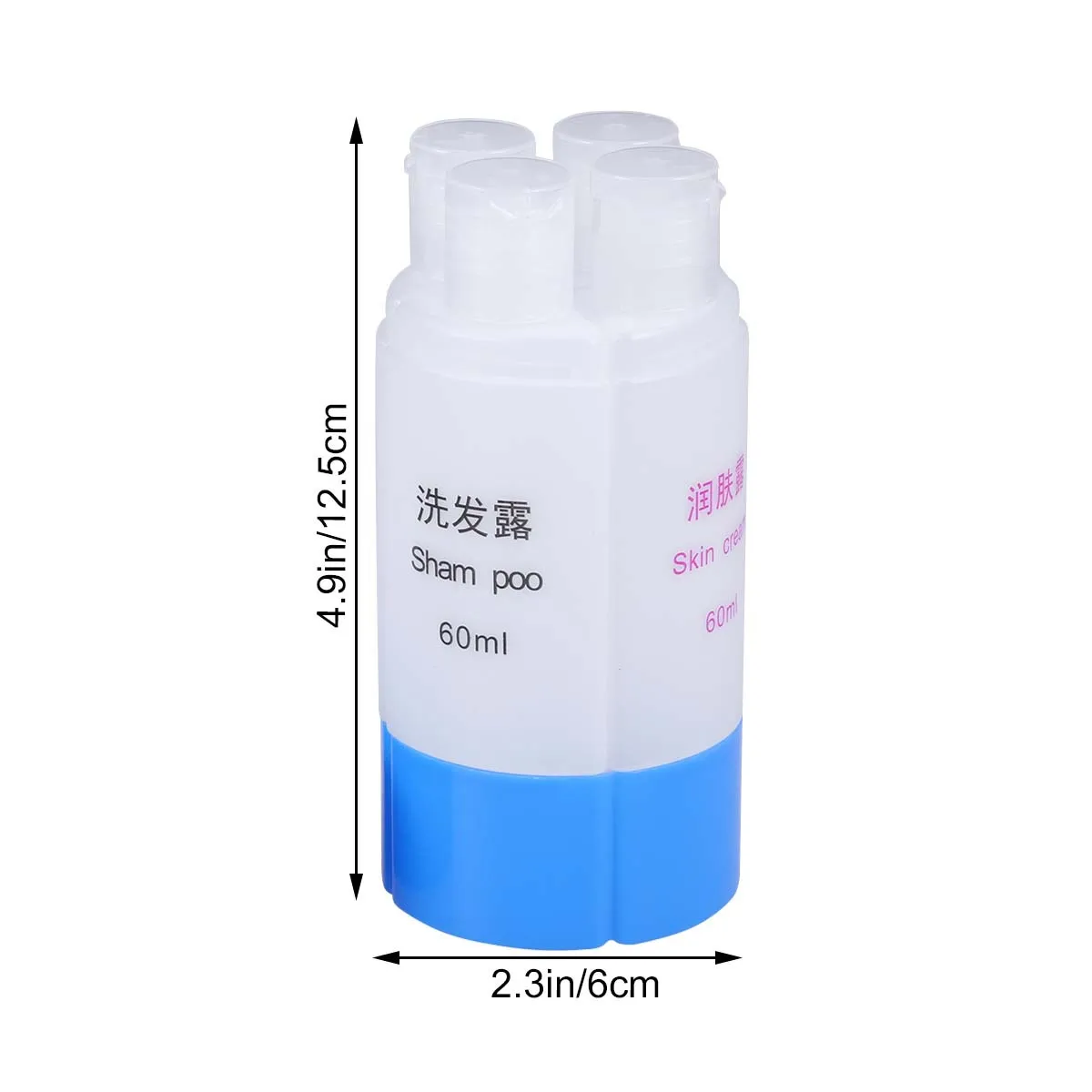 1 قطعة 4 في 1 زجاجة السفر مانعة للتسرب مجموعة حاويات إعادة الملء للشامبو غسول الصابون مستلزمات التجميل حاوية الشامبو
