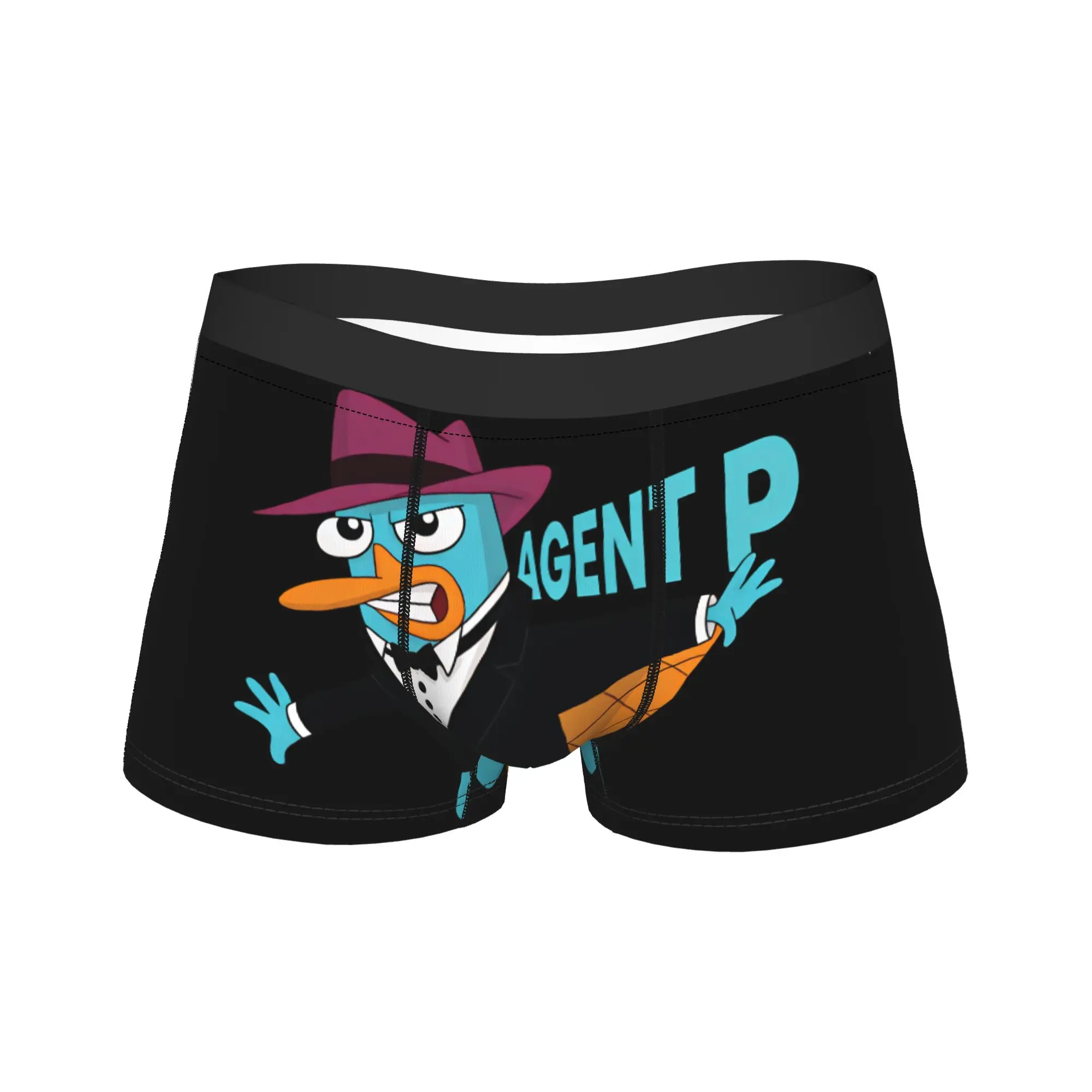 P-Perry  the Platypus   Boxer Shorts  3D Pouch Underwear Quality Printing Boxer Brief Soft Trend Man Underpants Plus Size