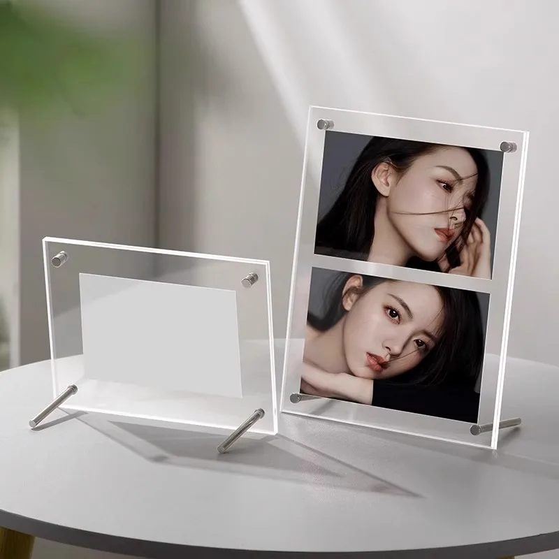 6/8/10/12/A4CM Acrylic Photo Frame Table Transparent Postcard Display Frame Signature Photo Collection Frame Photo Display Frame