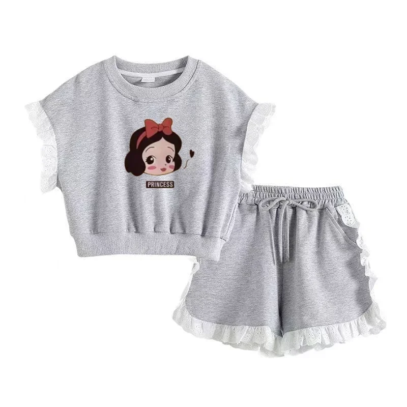 

Baby Girls Clothes Summer Children Lace Patchwork Top & Shorts 2 Piece Set Floral Decorated Tracksuit Kids Clothes Casual Outfit