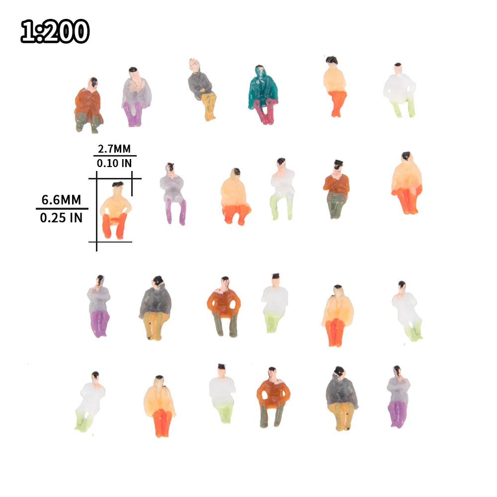 Lot 100 Figurines Personnages Échelle 1:100 1:150 1:75 1:50 - Modèles Train Et Construction Peints ABS