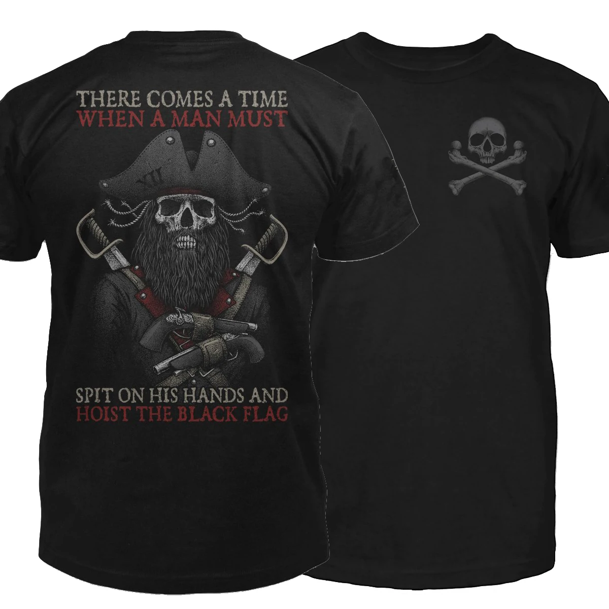 

Hoist The Black Flag. The Most Infamous Pirates Blackbeard Skull T-Shirt. Summer Cotton Short Sleeve O-Neck Mens T Shirt New