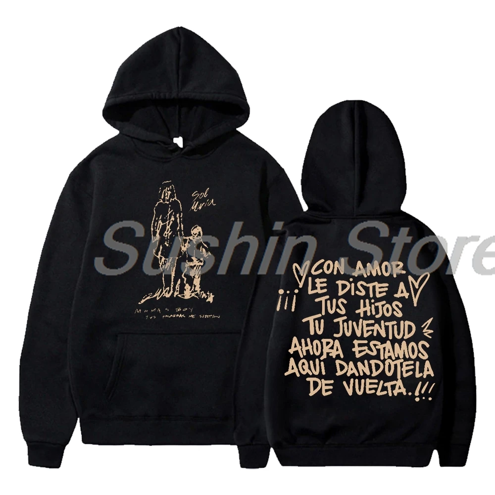 

Eladio Carrion Sol Maria Mama's Boy Merch Hoodie 2024 World Tour Long Sleeve Streetwear Women Men Hooded Sweatshirts