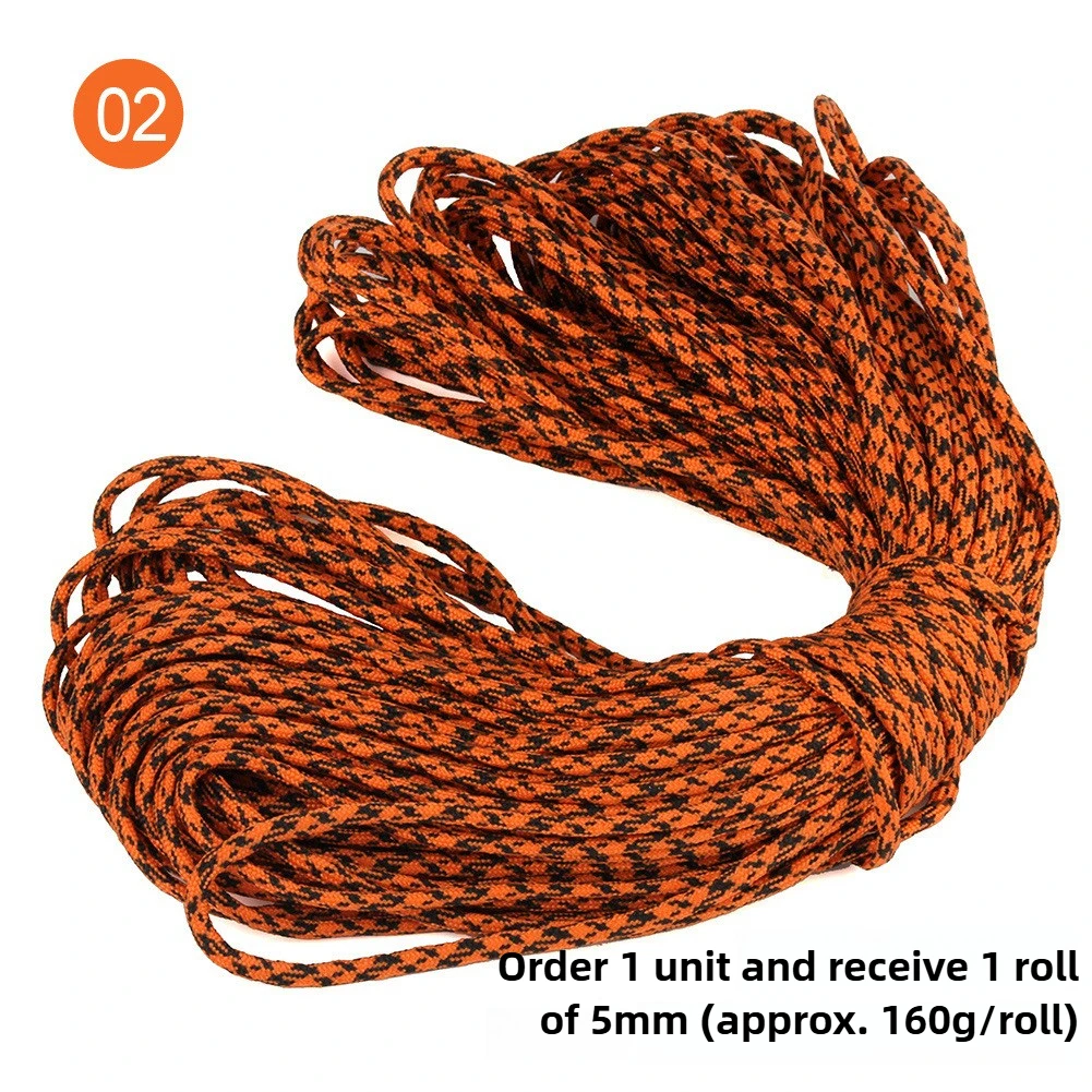 5mm Paracord, in Stock, Seven-core Climbing and Outdoor Rope, Survival Rope, Tent Rope, Handmade DIY Braided Rope