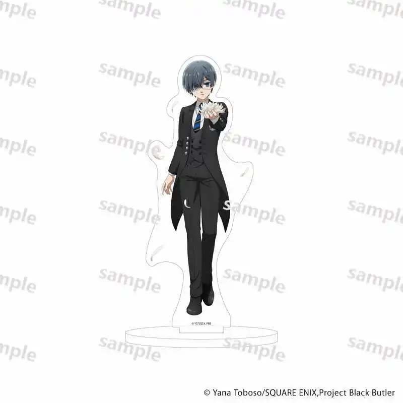 Anime Black Butler Hot Figures Sebastian Michaelis acrilico modello personaggio 304l Violet Plate Desk Decor Standing Sign Prop