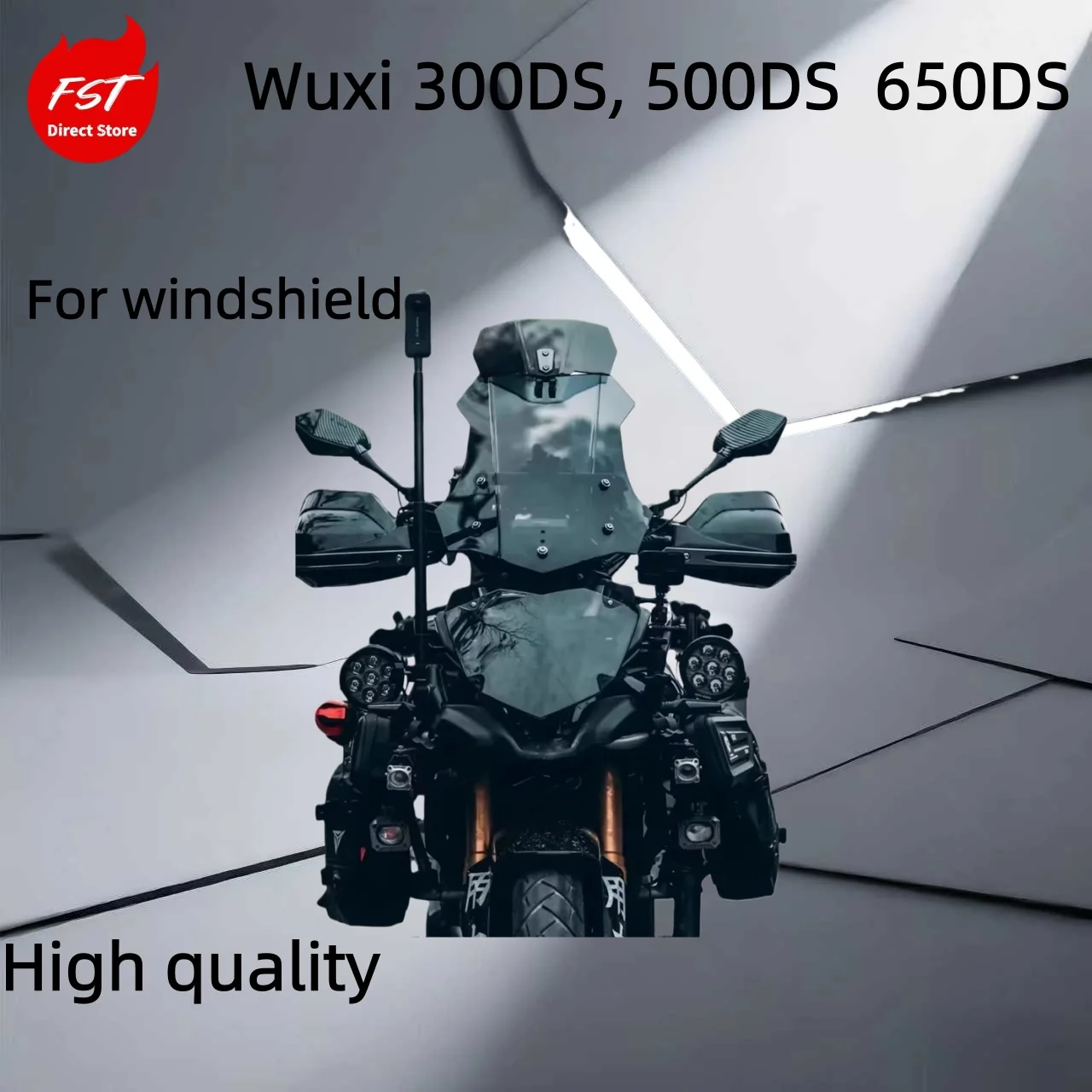 

Tianfeishi is suitable for modifying the windscreen of the Wujie 300DS, 500DS tall windscreen, and 650DS universal straight fron