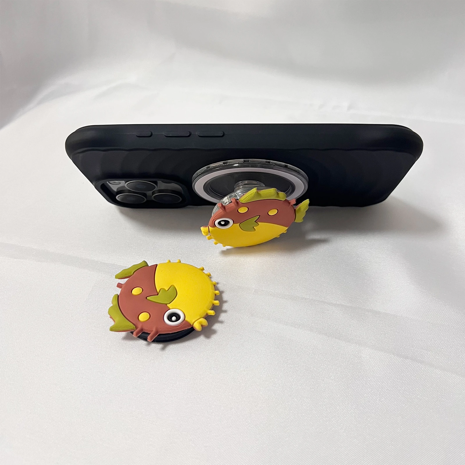 لينة لطيف الحيوان السمين الأسماك حامل الهاتف المحمول Griptok حامل هاتف حامل دعم آيفون 17 آيفون 16 برو ماكس سامسونج #3